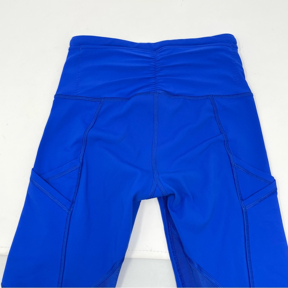 Lululemon Fast and Free High-Rise Crop 18” Blue Running Gym Leggings size 2 - Picture 6 of 11